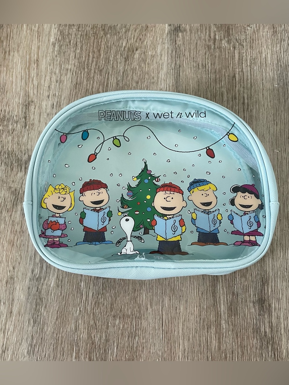 Peanuts x wet n wild Christmas Makeup Bag Blue Snoopy Holiday Cosmetic